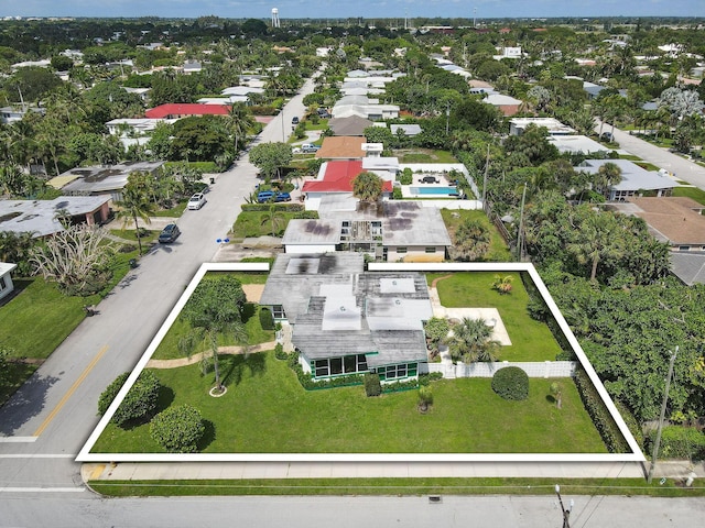 drone / aerial view featuring a residential view