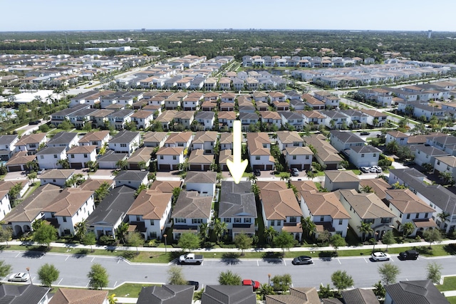 bird's eye view featuring a residential view