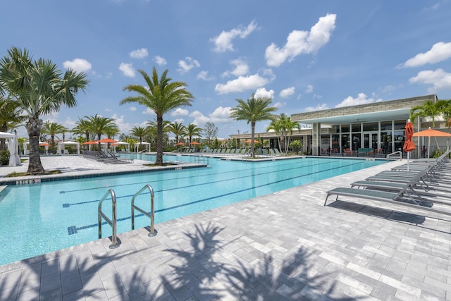 pool featuring a patio