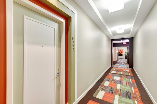 hallway with baseboards