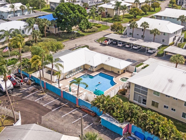 218 SE Village Dr Unit 218, Port Saint Lucie, FL 34952 - aerial view of residential area with a pool area
