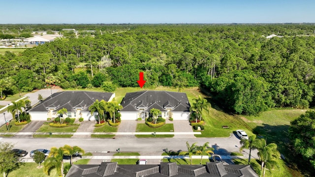 aerial view with a view of trees