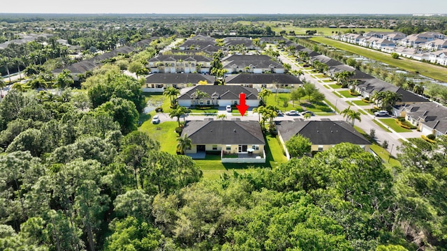 bird's eye view with a residential view