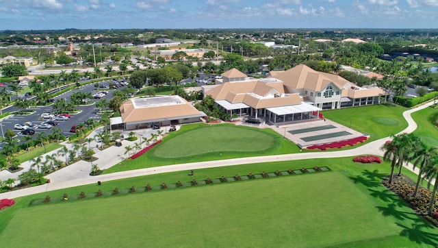 bird's eye view with a residential view