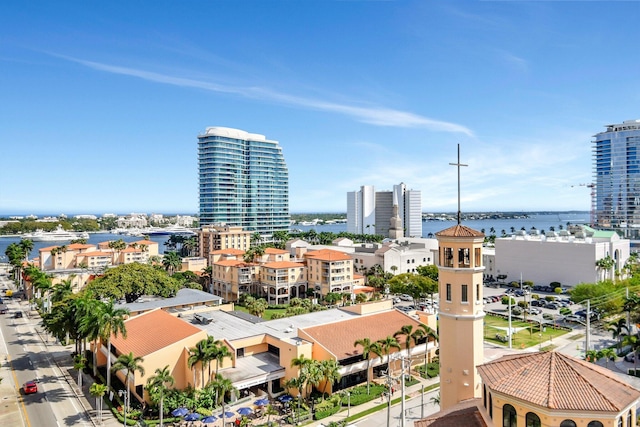 city view featuring a water view