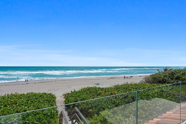 property view of water with a view of the beach