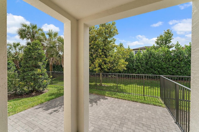 view of patio / terrace with fence