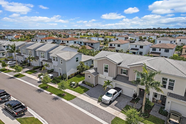 bird's eye view with a residential view