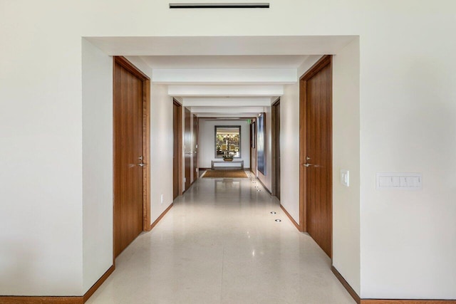 corridor with baseboards