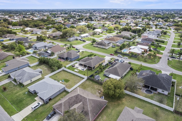 drone / aerial view with a residential view