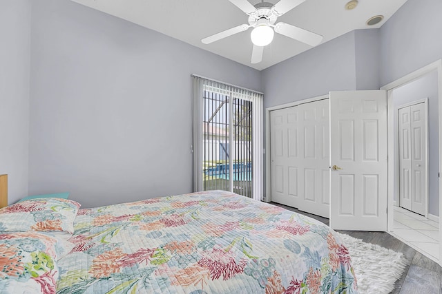 bedroom with ceiling fan