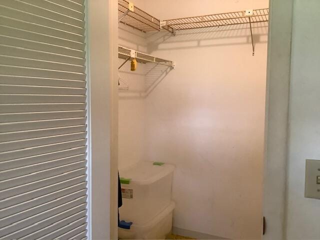 view of walk in closet