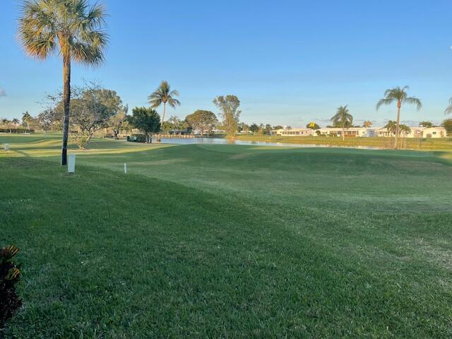 view of home's community with a yard