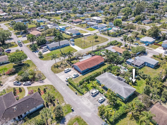 aerial view featuring a residential view