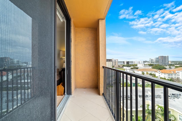 balcony with a city view