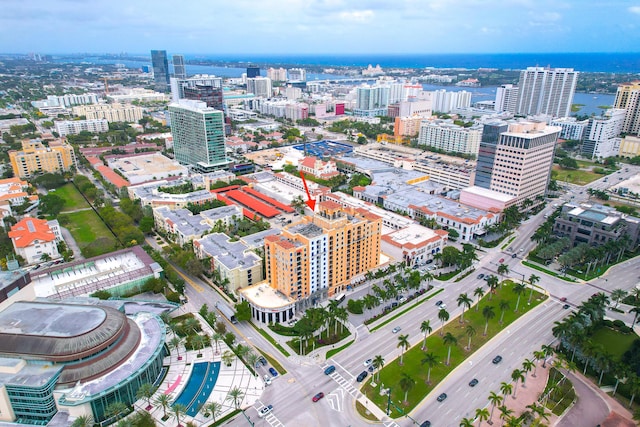 aerial view with a view of city