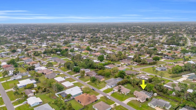 drone / aerial view with a residential view