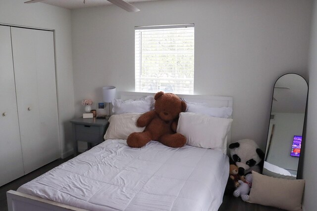 bedroom featuring a closet