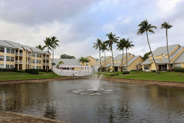 property view of water with a residential view