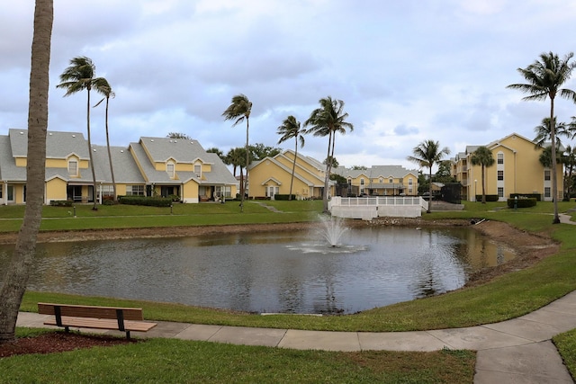 property view of water featuring a residential view