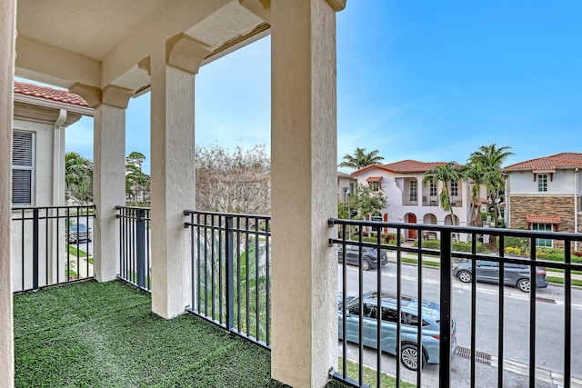 balcony with a residential view