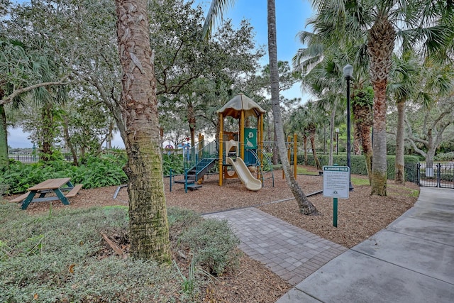 community playground with fence