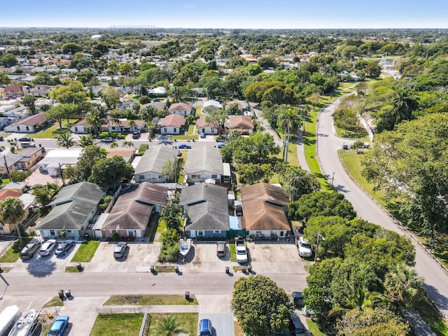 bird's eye view featuring a residential view