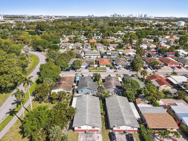 aerial view featuring a residential view