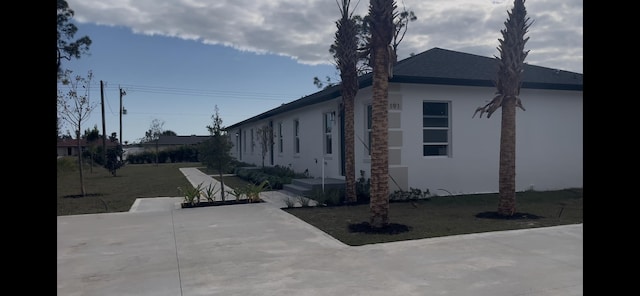 view of home's exterior featuring stucco siding