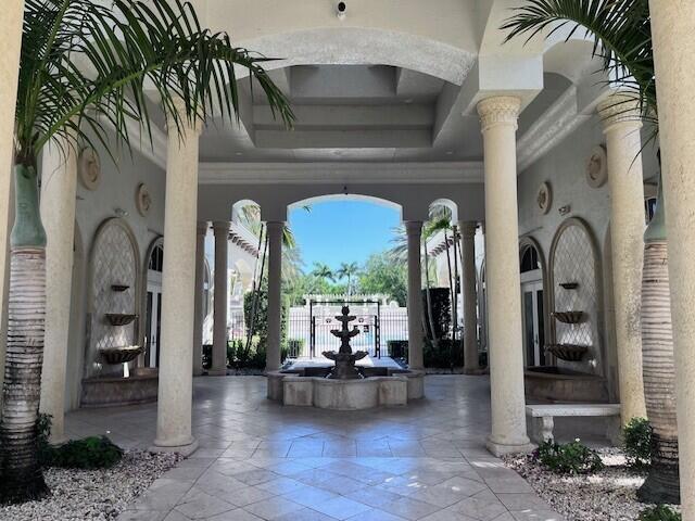 view of patio featuring fence