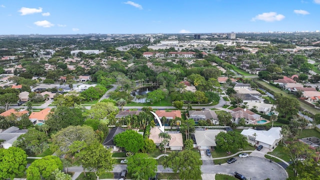 aerial view with a residential view