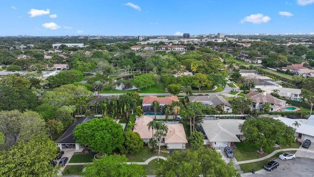 aerial view featuring a residential view