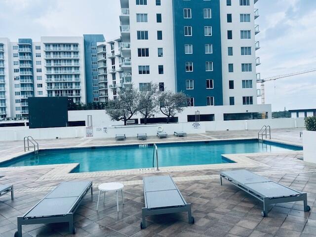 pool featuring a patio area