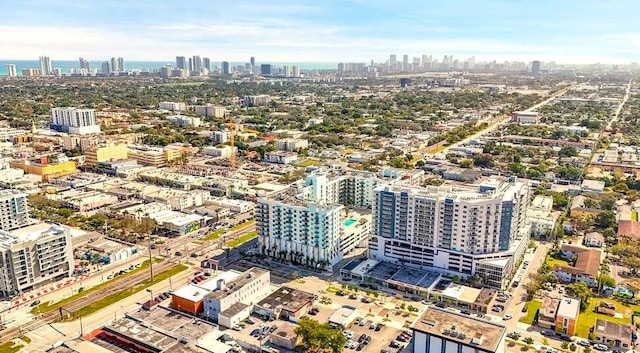 bird's eye view featuring a city view