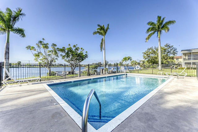 community pool with fence