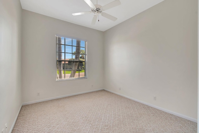7314 Toscane Ct, Boynton Beach, FL 33437 - unfurnished room with carpet floors, baseboards, and a ceiling fan