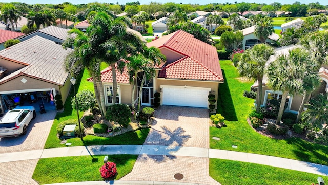 aerial view of residential area