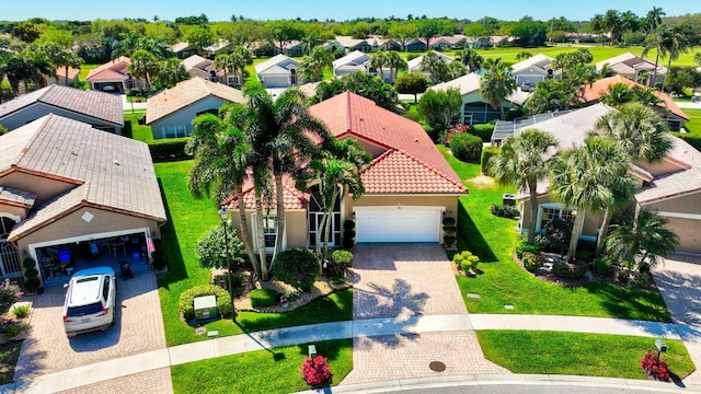 aerial view of residential area