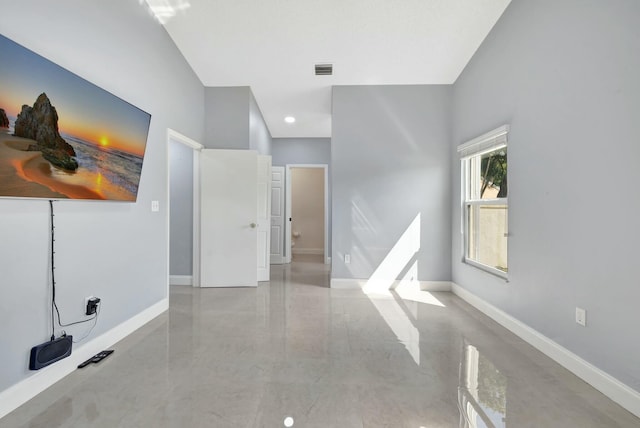 interior space with visible vents and baseboards