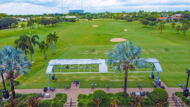 aerial view with golf course view