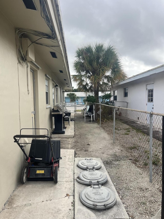 view of patio with fence