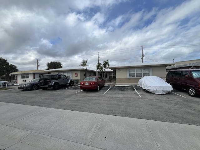 view of uncovered parking lot