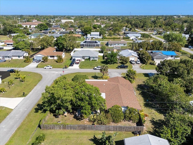 bird's eye view with a residential view