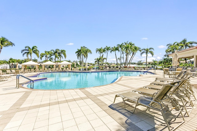 pool featuring a patio