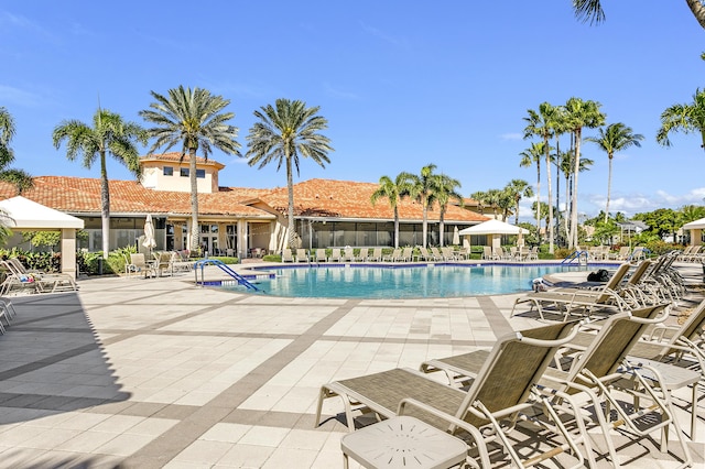 community pool featuring a patio