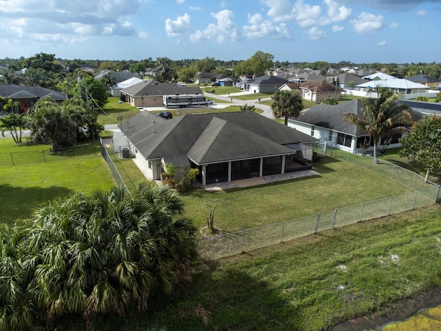 bird's eye view featuring a residential view