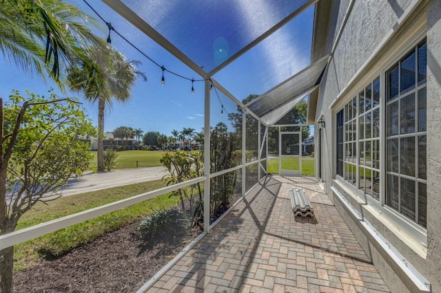 view of sunroom