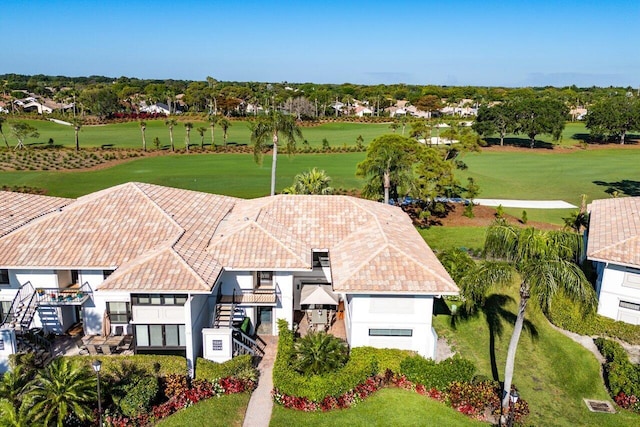 bird's eye view featuring view of golf course