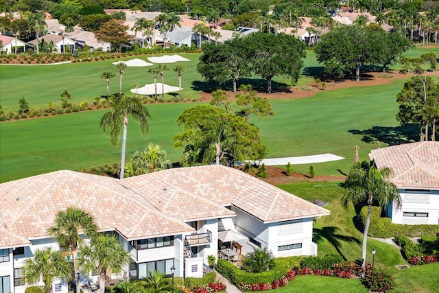 aerial view with golf course view