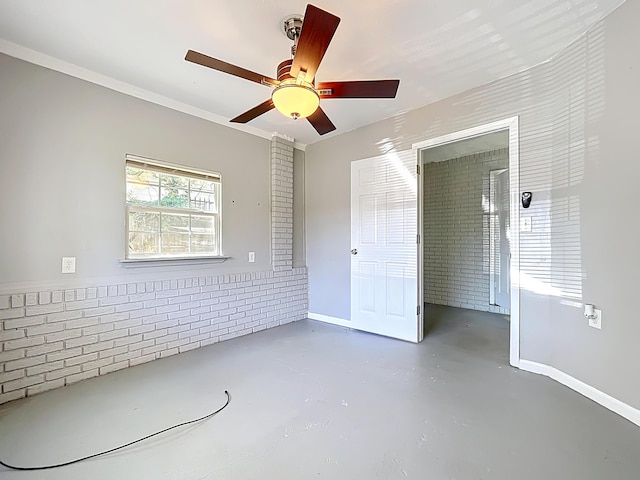 1201 Susan St, Leesburg, FL 34748 - unfurnished bedroom with concrete flooring and ceiling fan